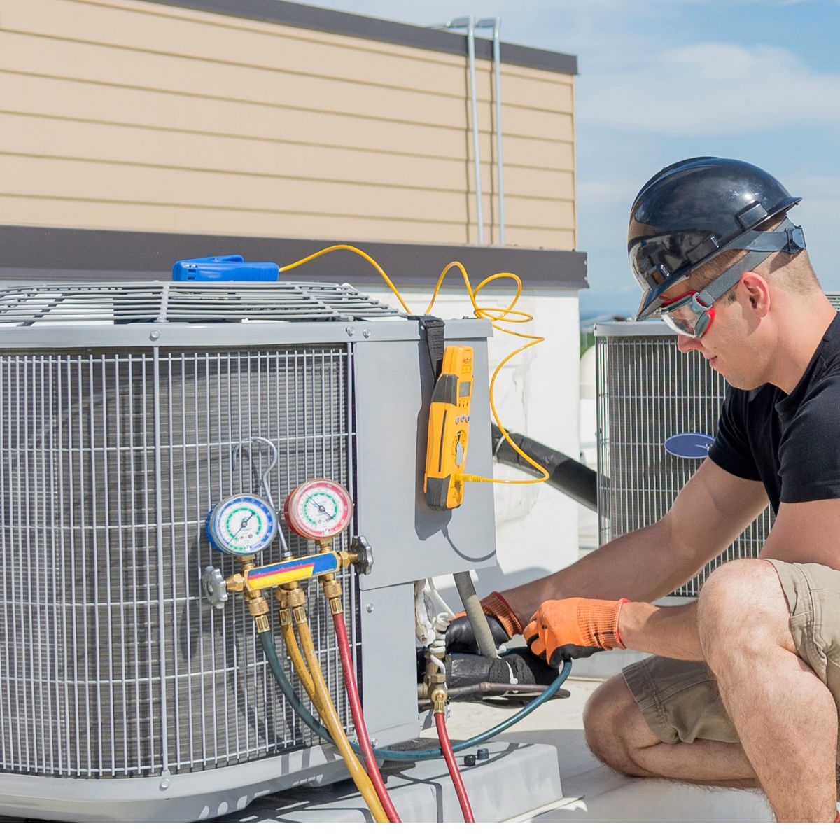 Thunderwood Repairs service HVAC units in Baton Rouge. Servicing a unit in Baton Rouge LA